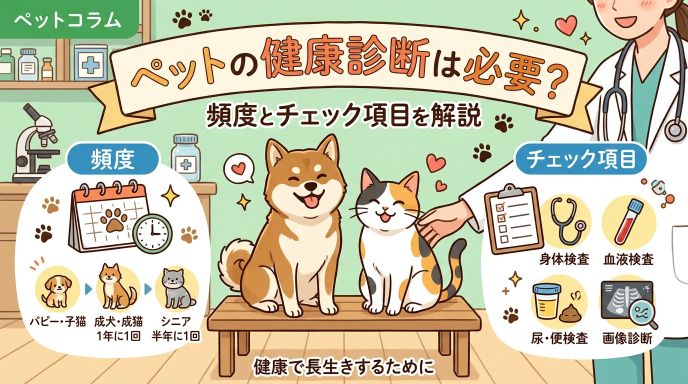 ペットの健康診断は必要？②頻度とチェック項目を解説