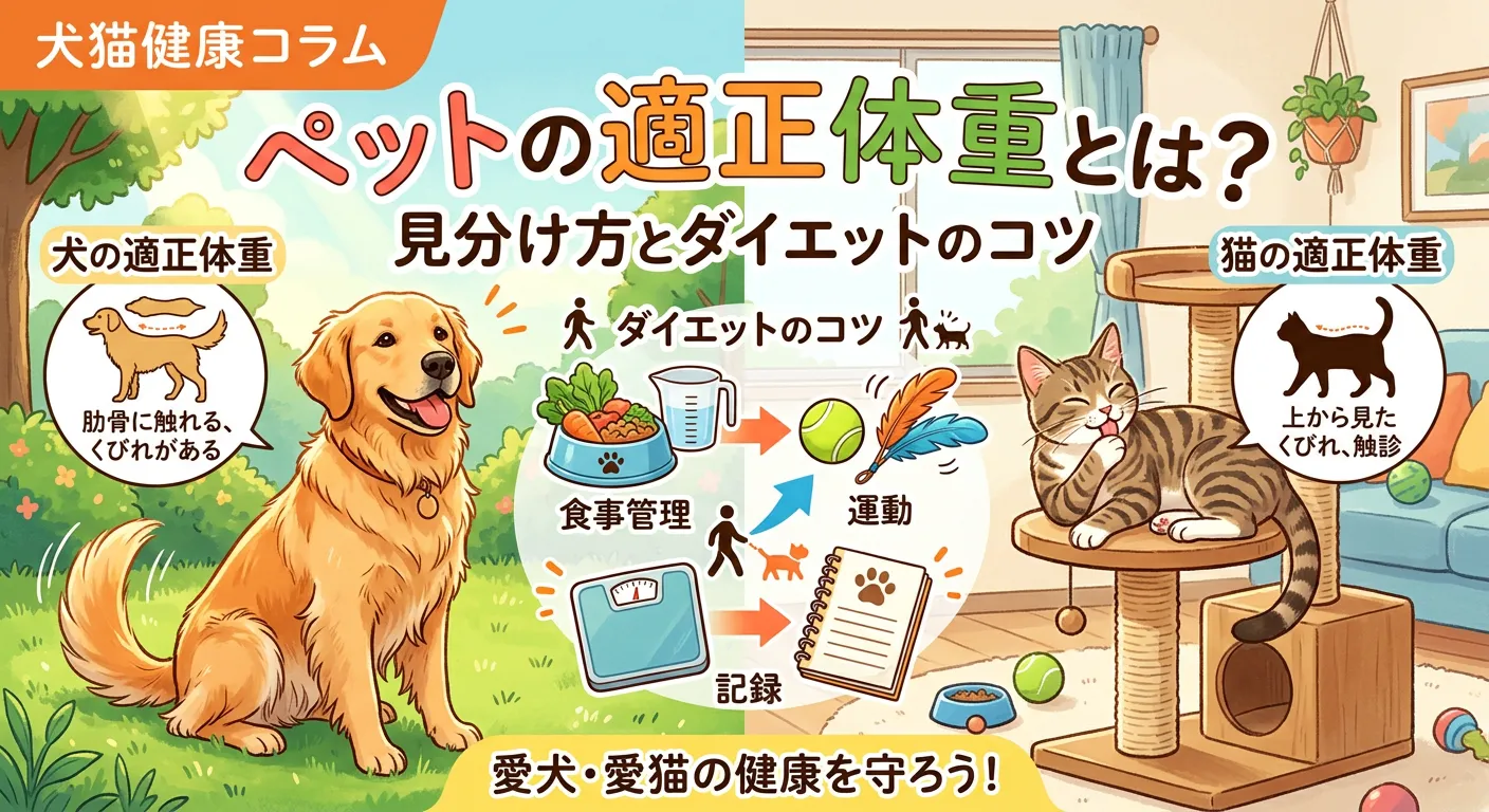 ペットの適正体重とは？見分け方とダイエットのコツ