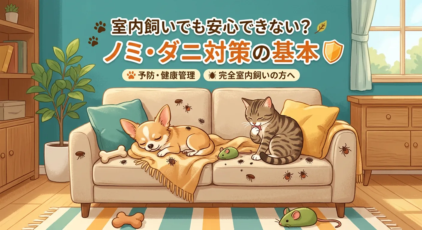 室内飼いでも安心できない？ノミ・ダニ対策