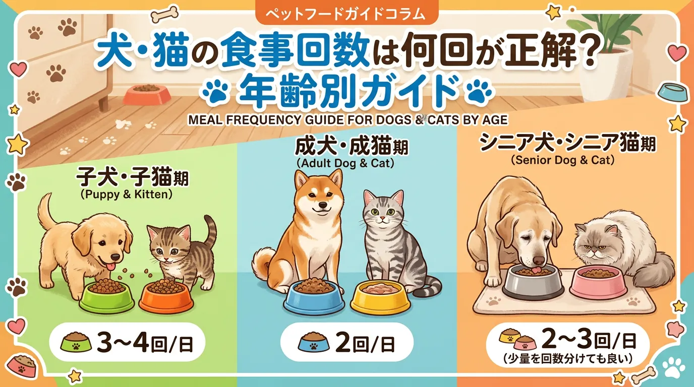 犬・猫の食事回数は何回が正解？年齢別ガイド